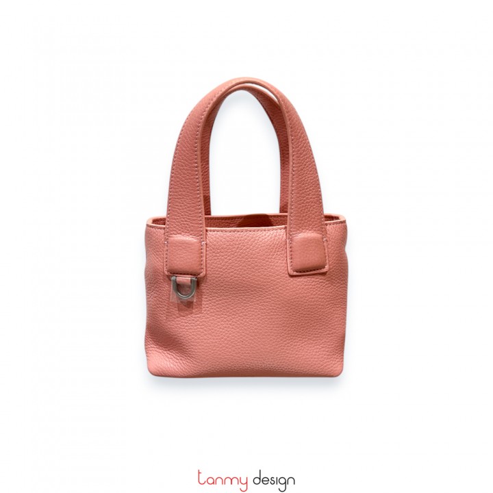 Túi Tote mini cam san hô 19x15x4 cm